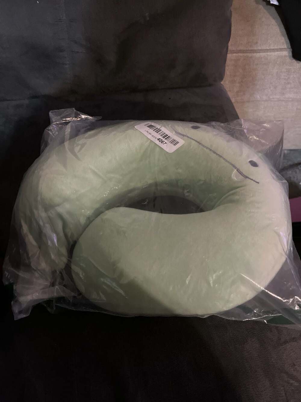 Miniso Pickles the Frog Green Plush Neck Travel Pillow